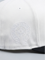 New Era x Chrome Hearts Style Triple Leather Cross Patch Fitted Cap