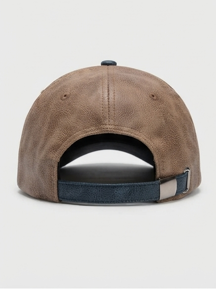 Vintage Distressed Leatherette Monkey Graphic Baseball Cap