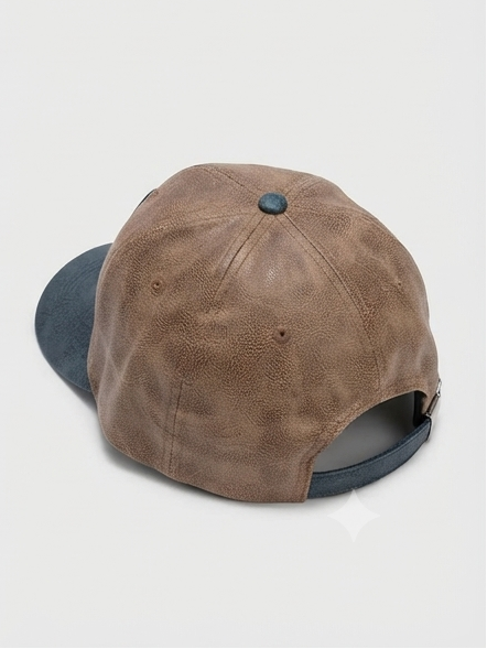 Vintage Distressed Leatherette Monkey Graphic Baseball Cap