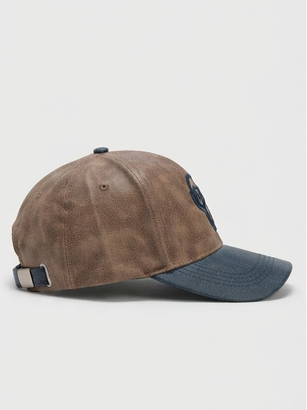 Vintage Distressed Leatherette Monkey Graphic Baseball Cap