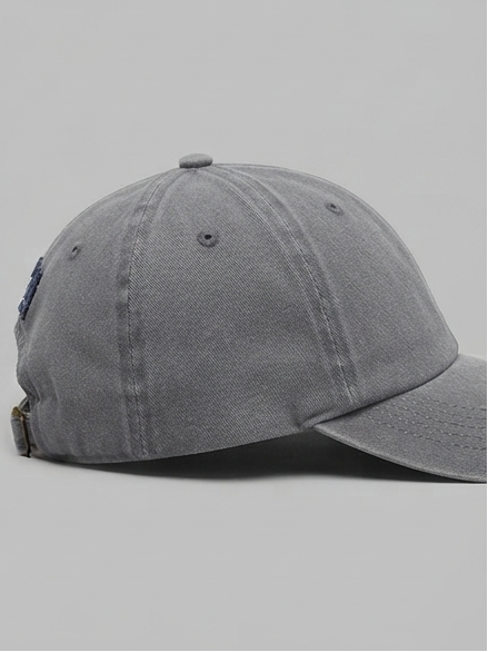 Vintage Washed Grey USA Flag Embroidered Cotton Baseball Cap