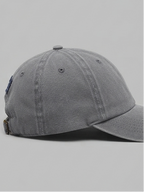 Vintage Washed Grey USA Flag Embroidered Cotton Baseball Cap
