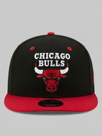 New Era NBA Chicago Bulls Black and Red Two-Tone Snapback Cap