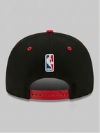 New Era NBA Chicago Bulls Black and Red Two-Tone Snapback Cap