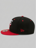 New Era NBA Chicago Bulls Black and Red Two-Tone Snapback Cap