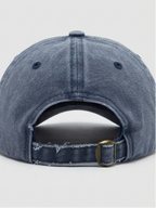 Vintage Washed Denim Blue Distressed "Bacaga 1998" Embroidered Baseball Cap