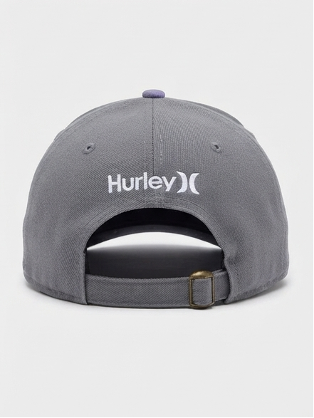 New Era x Hurley Grey Galaxy Print Visor Adjustable Baseball Cap