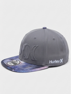 New Era x Hurley Grey Galaxy Print Visor Adjustable Baseball Cap