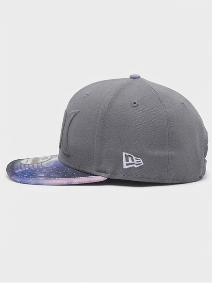 New Era x Hurley Grey Galaxy Print Visor Adjustable Baseball Cap