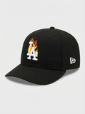 New Era Los Angeles Dodgers Black Flame Embroidered Baseball Cap
