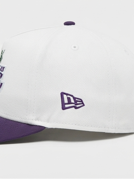 New Era NBA Los Angeles Lakers Off-White & Purple Floral Embroidered Cap