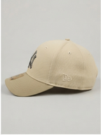 New Era New York Yankees Beige Mesh Textured Metal NY Logo Cap