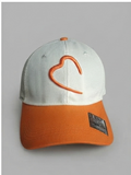 Being Human Off-White & Orange Heart Embroidered Two-Tone Baseball Cap