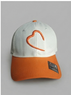 Being Human Off-White & Orange Heart Embroidered Two-Tone Baseball Cap