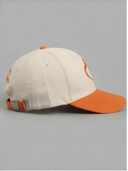 Being Human Off-White & Orange Heart Embroidered Two-Tone Baseball Cap