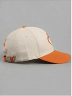 Being Human Off-White & Orange Heart Embroidered Two-Tone Baseball Cap