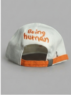 Being Human Off-White & Orange Heart Embroidered Two-Tone Baseball Cap