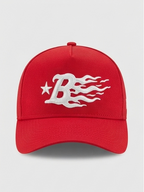 New Era Boston Red Sox Vibrant Red Flaming "B" Embroidered Cap