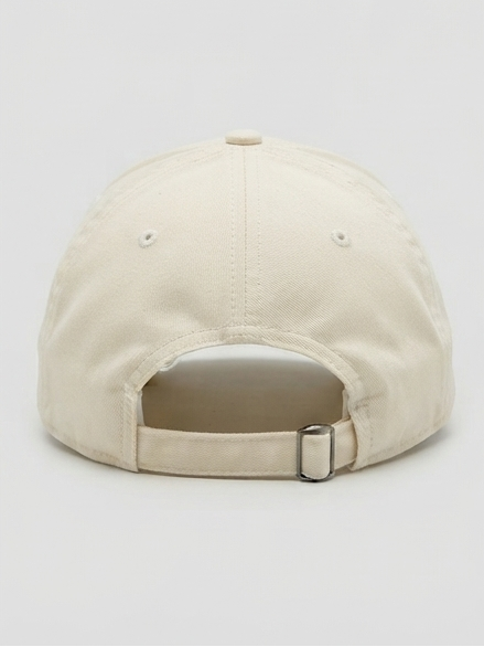 New Era Off-White Cream "Active" Distressed Embroidered Dad Cap