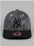 New Era New York Yankees Grey Textured Pattern & Black Visor Snapback Cap