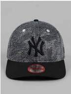 New Era New York Yankees Grey Textured Pattern & Black Visor Snapback Cap