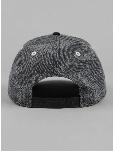 New Era New York Yankees Grey Textured Pattern & Black Visor Snapback Cap