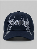 New Era Navy Blue Gothic "Respect" Lightning Graphic Adjustable Cap