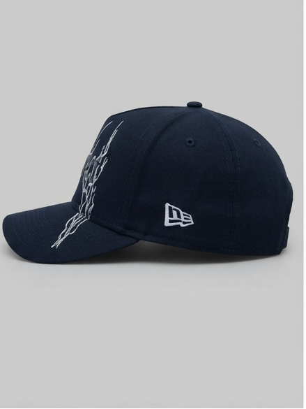 New Era Navy Blue Gothic "Respect" Lightning Graphic Adjustable Cap