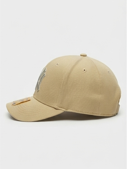 New Era New York Yankees Beige Canvas Metallic NY Logo Adjustable Cap