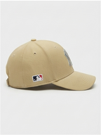 New Era New York Yankees Beige Canvas Metallic NY Logo Adjustable Cap
