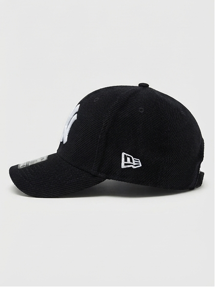New Era New York Yankees Black Corduroy White NY Logo Adjustable Cap