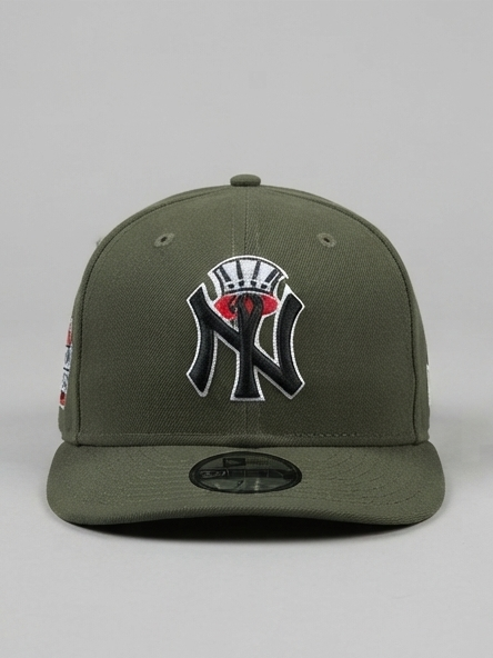 New Era New York Yankees Olive Green Crown Logo & World Series Side Patch Cap