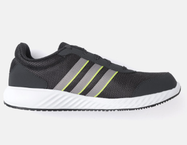 ADIDAS Men Black Woven Design Adi-Bounce Running Shoes