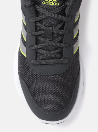 ADIDAS Men Black Woven Design Adi-Bounce Running Shoes