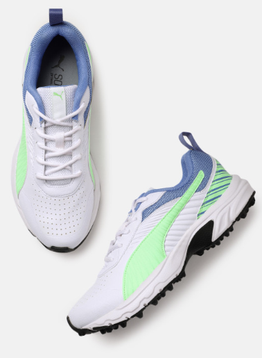 PUMA White Cricket Active Shoes