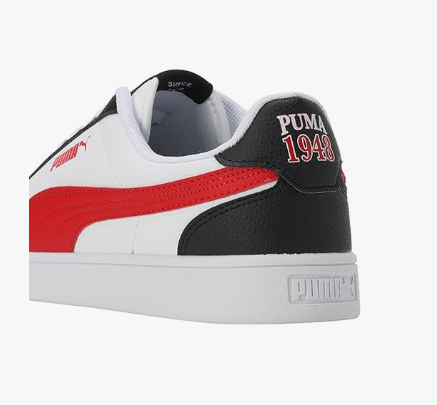 PUMA Men’s Momento Sneakers – White, Red & Black Casual Shoes